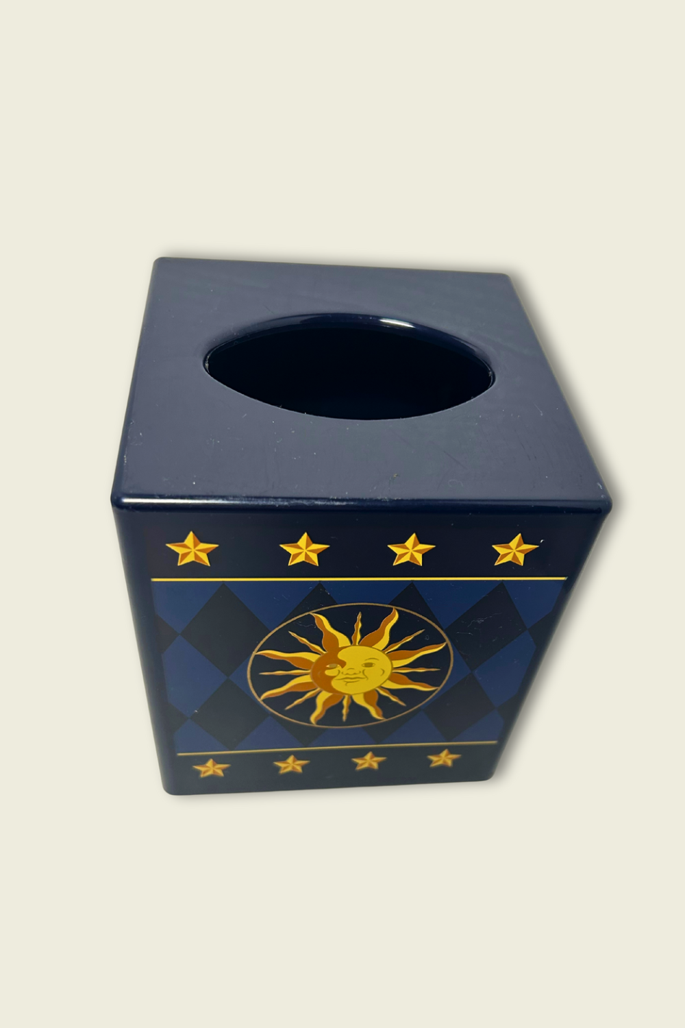 Vintage 1990s/Y2K Celestial Sun, Star, and Moon Tissue Box Cover