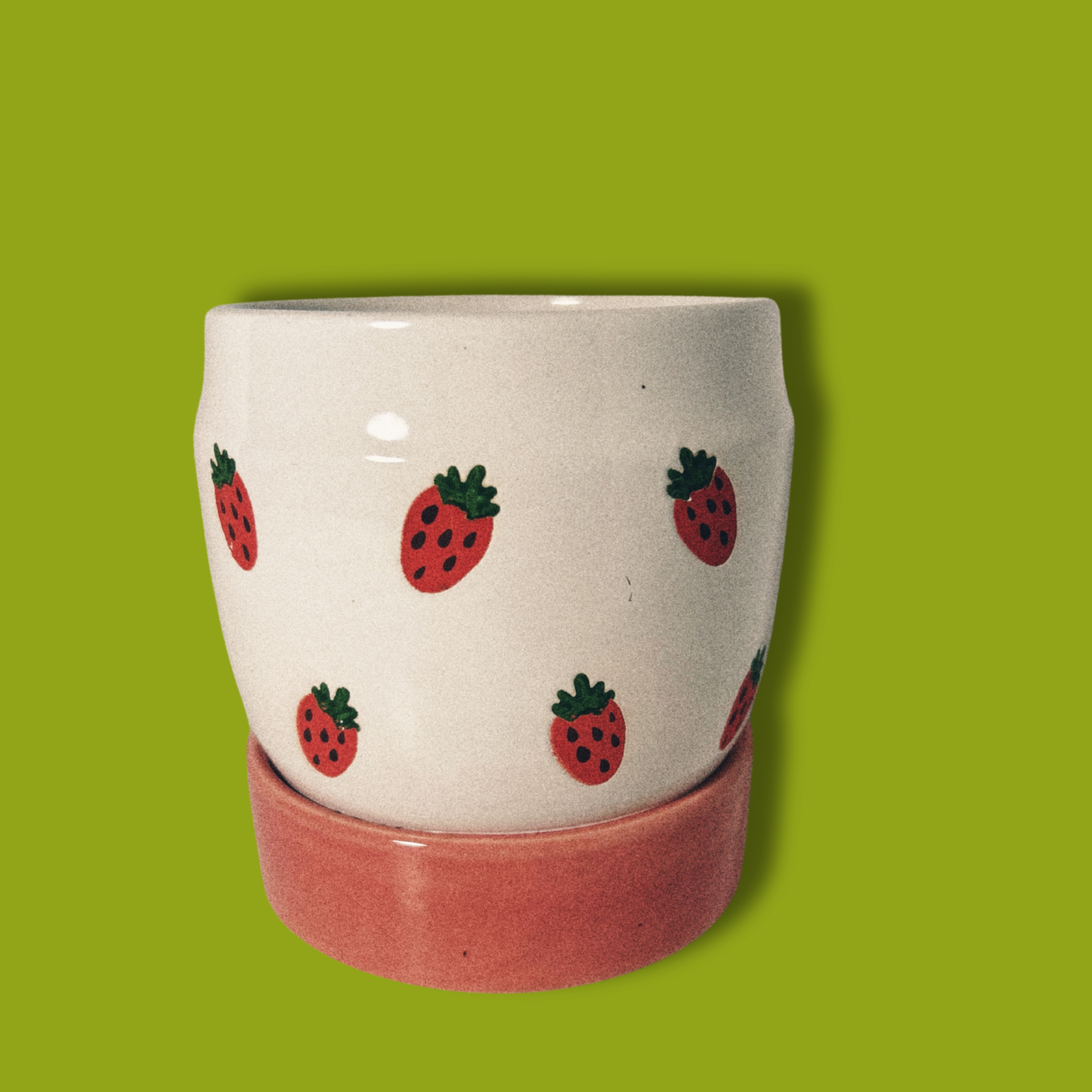 Handpainted Strawberry Planter