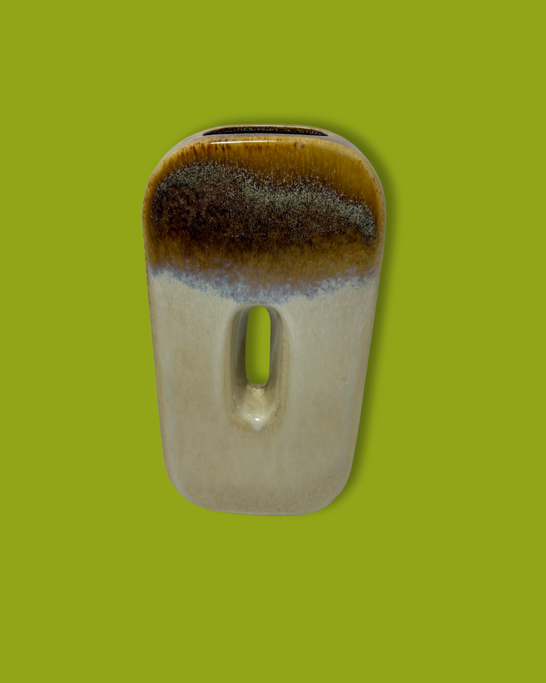 'O' Shaped Ceramic Drip Glaze Pottery Vase