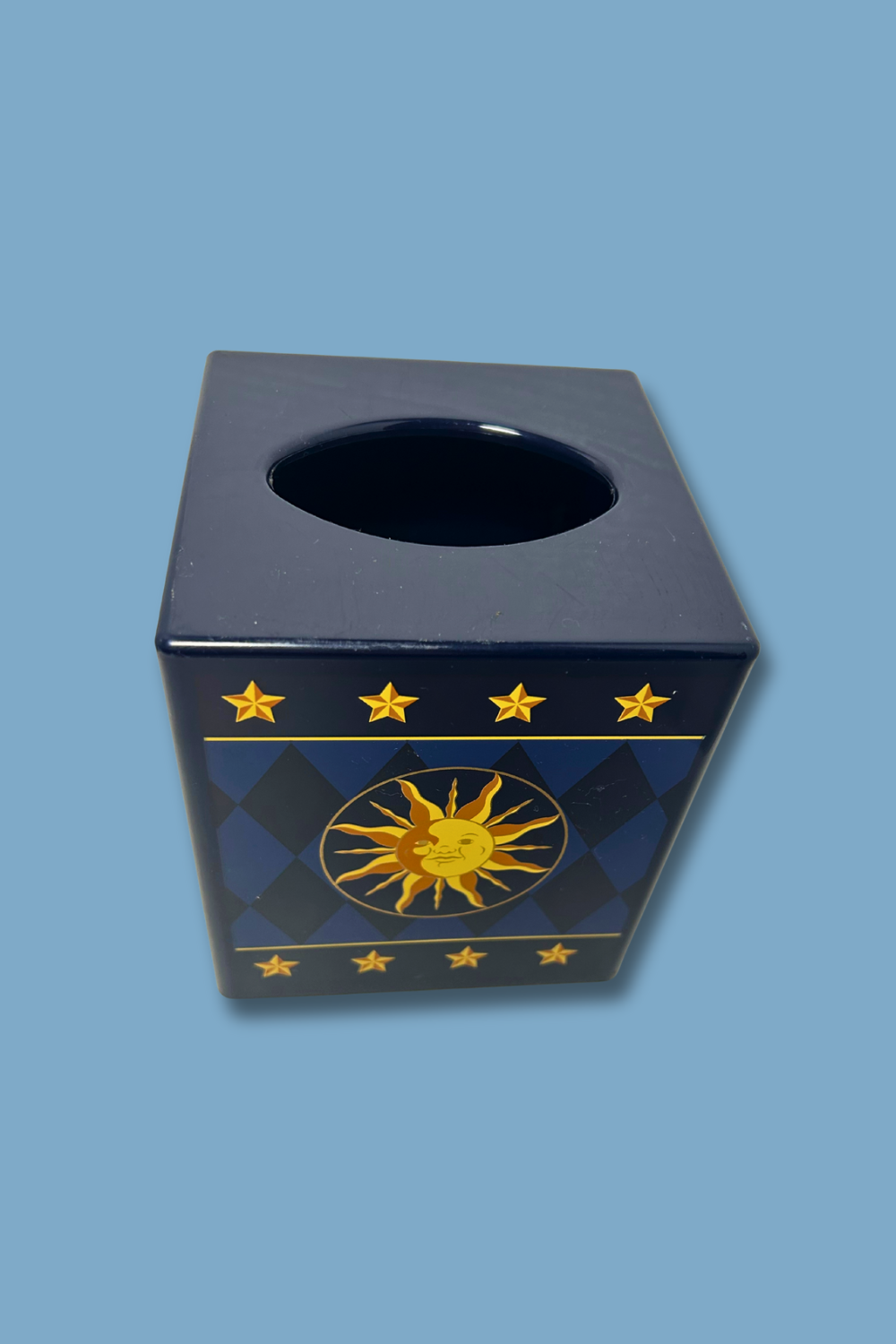 Vintage 1990s/Y2K Celestial Sun, Star, and Moon Tissue Box Cover
