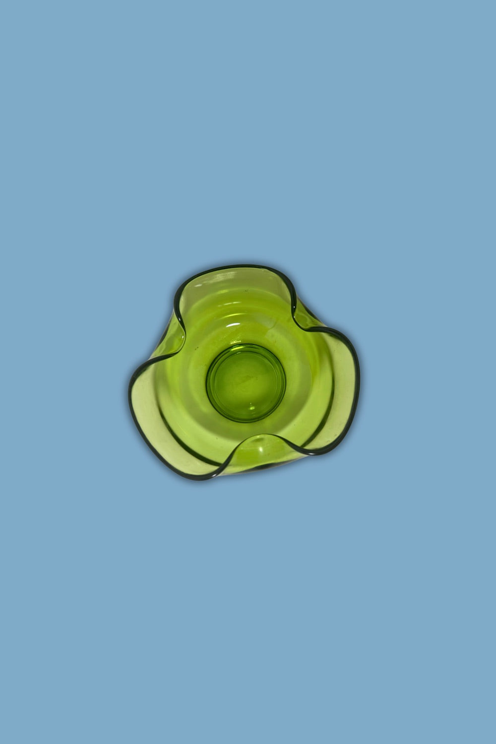 Vintage Anchor Hocking Avocado Green Dip Bowl c.1970s