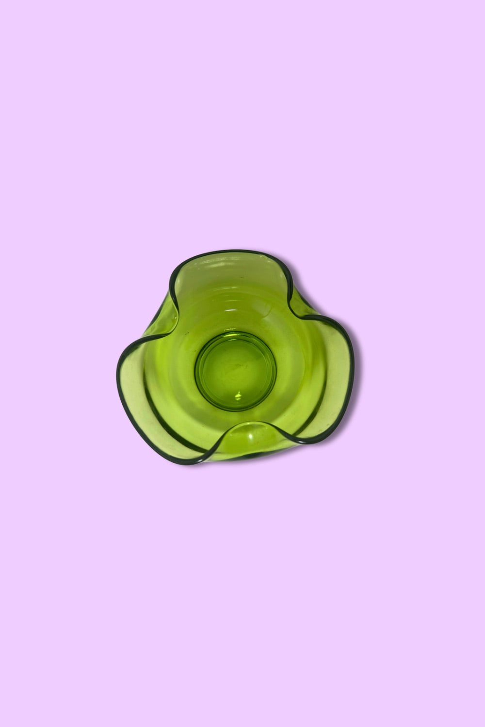Vintage Anchor Hocking Avocado Green Dip Bowl c.1970s
