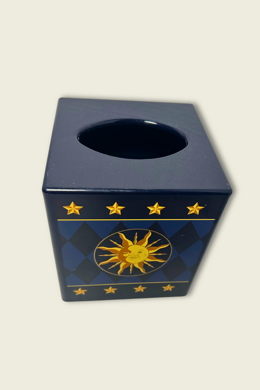 Vintage 1990s/Y2K Celestial Sun, Star, and Moon Tissue Box Cover