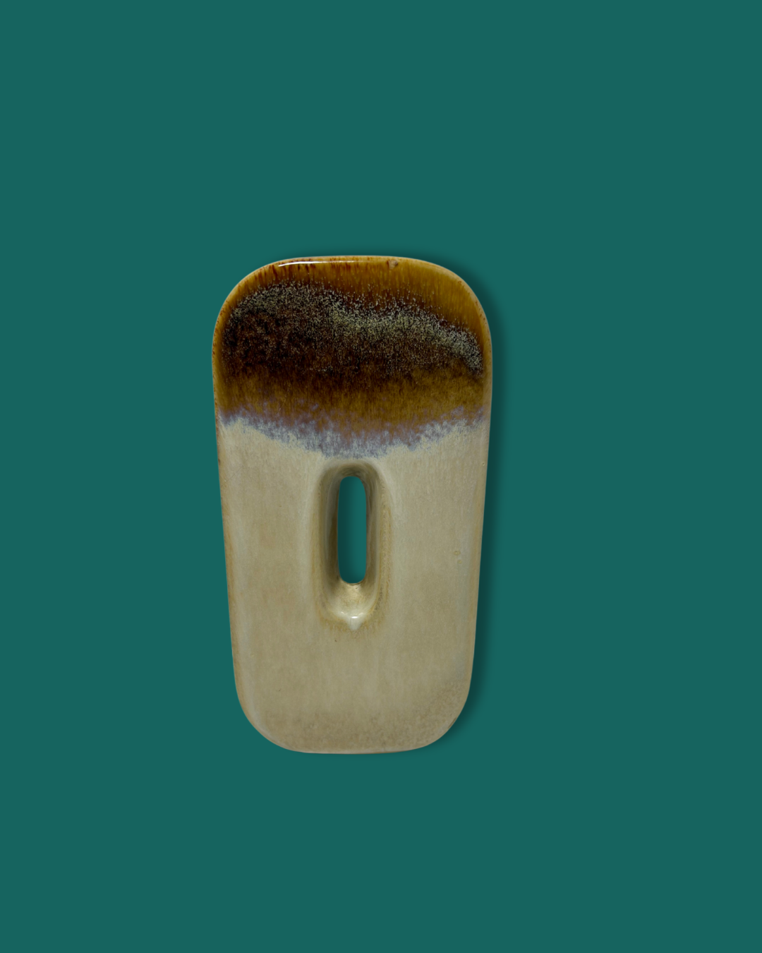 'O' Shaped Ceramic Drip Glaze Pottery Vase