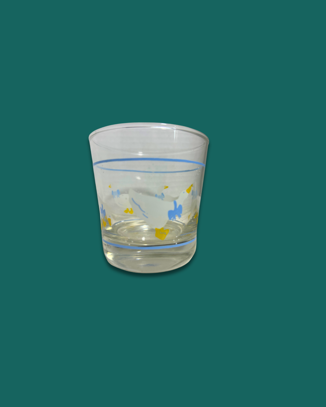 Vintage Anchor Hocking Farm Country Geese Juice Glass