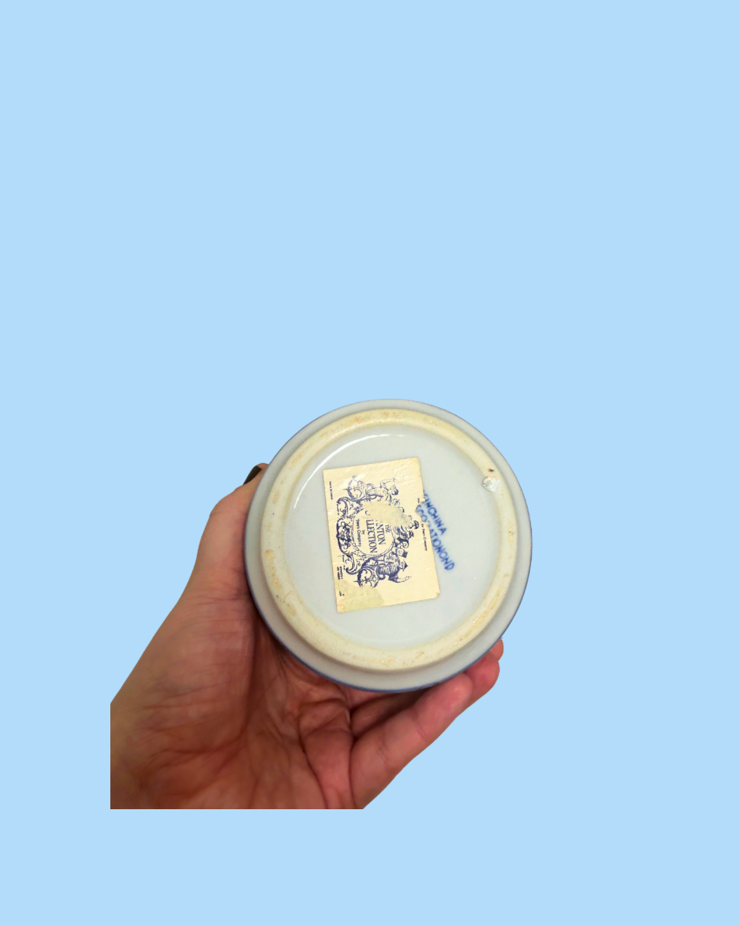 Vintage Chinese Chinoiserie Potpourri Jar with Lid