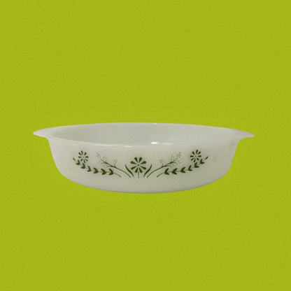 Vintage Glasbake Green Daisy Baking Dish