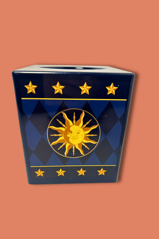 Vintage 1990s/Y2K Celestial Sun, Star, and Moon Tissue Box Cover