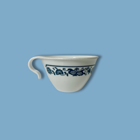 Vintage Corelle Old Town Blue Onion Tea Cups w/ Hook Handle