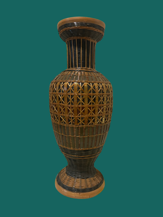 Vintage Rattan Vase