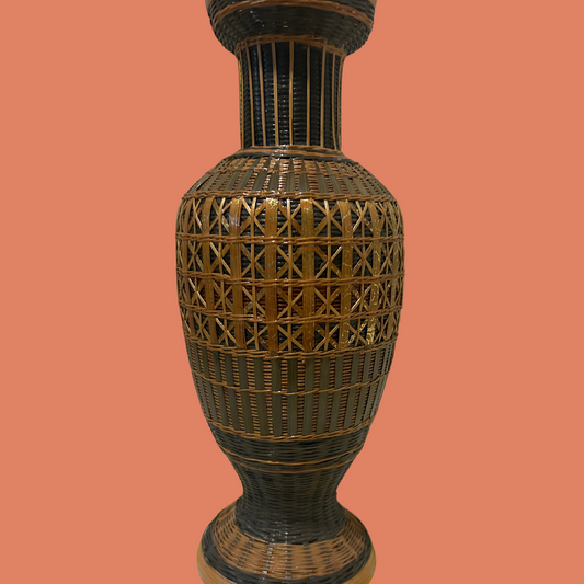 Vintage Rattan Vase