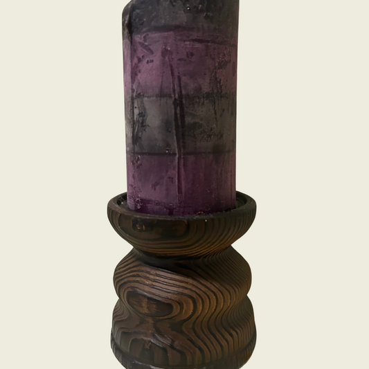 Japanese Clay Wooden Candle Riser